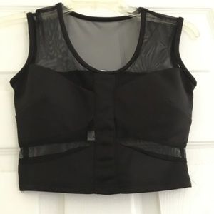 NWT BLACK MESH CROP TOP